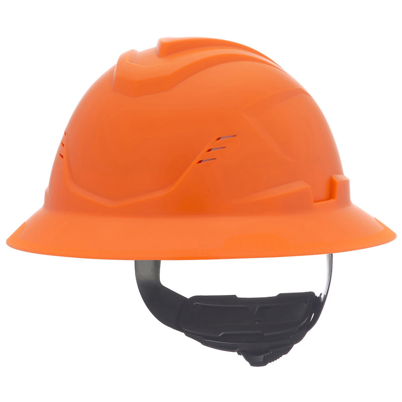 MSA V-Gard C1 Full Brim Vented Hard Hat with Fas-Trac III Suspension, view 9 of 15