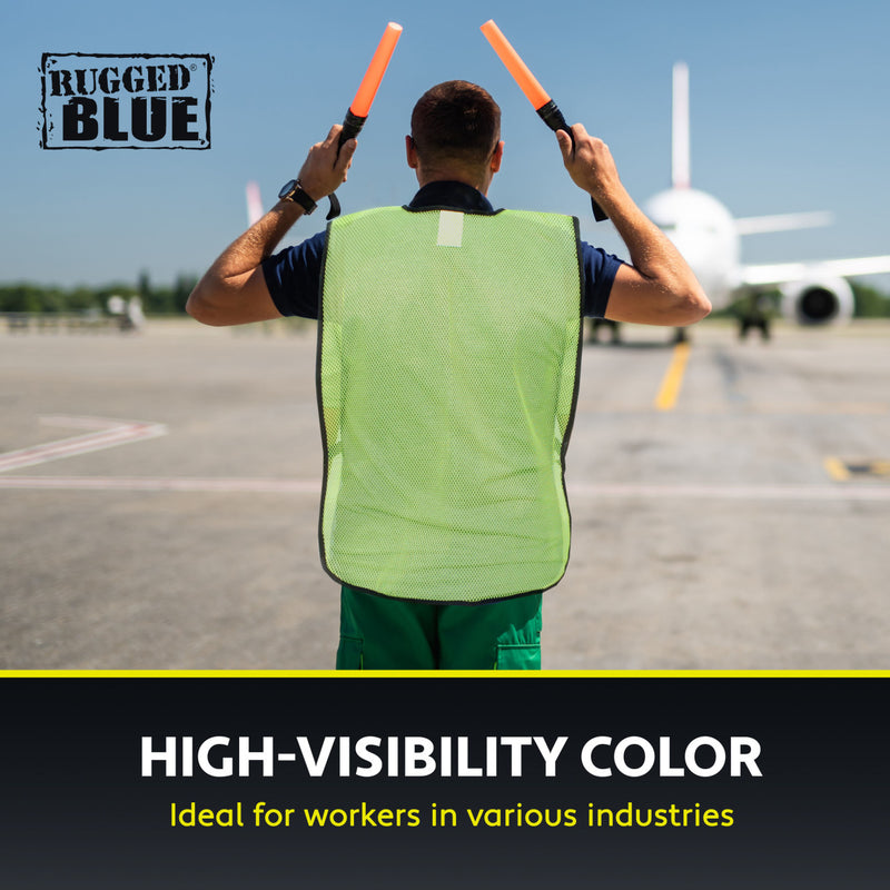 Rugged Blue Non-ANSI Hi-Vis Mesh Safety Vest, view 6 of 10