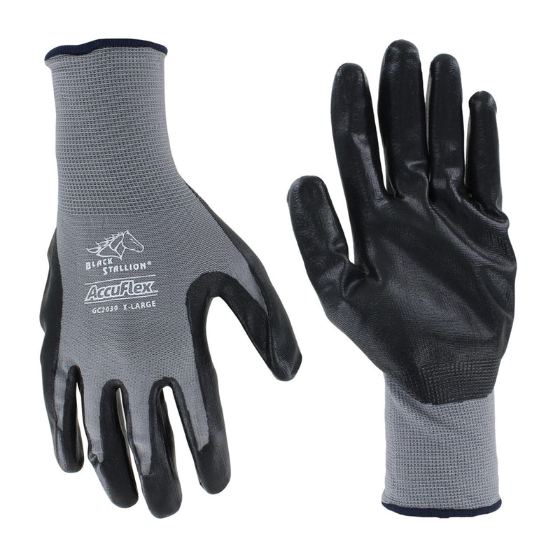 Black Stallion GC2030 AccuFlex Nitrile-Coated Nylon Glove, GC2030-GY, Gray/Black, view 2 of 2