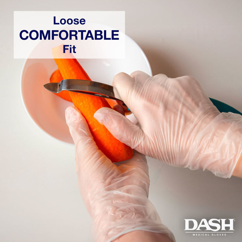 DASH Multi-Task Vinyl Disposable Gloves, Clear, 3.5 mil, Box of 100, view 3 of 8