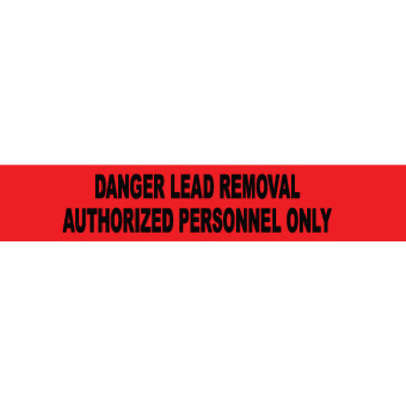 Danger Lead Removal Authorized Personnel Only, 3 mil 3"x1000', Barricade Tape, view 1 of 1
