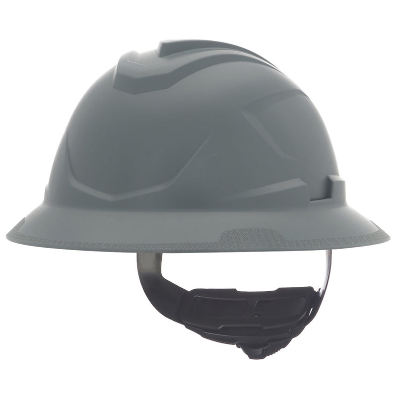 MSA V-Gard C1 Full Brim Hard Hat with Fas-Trac III Ratchet Suspension, view 14 of 15