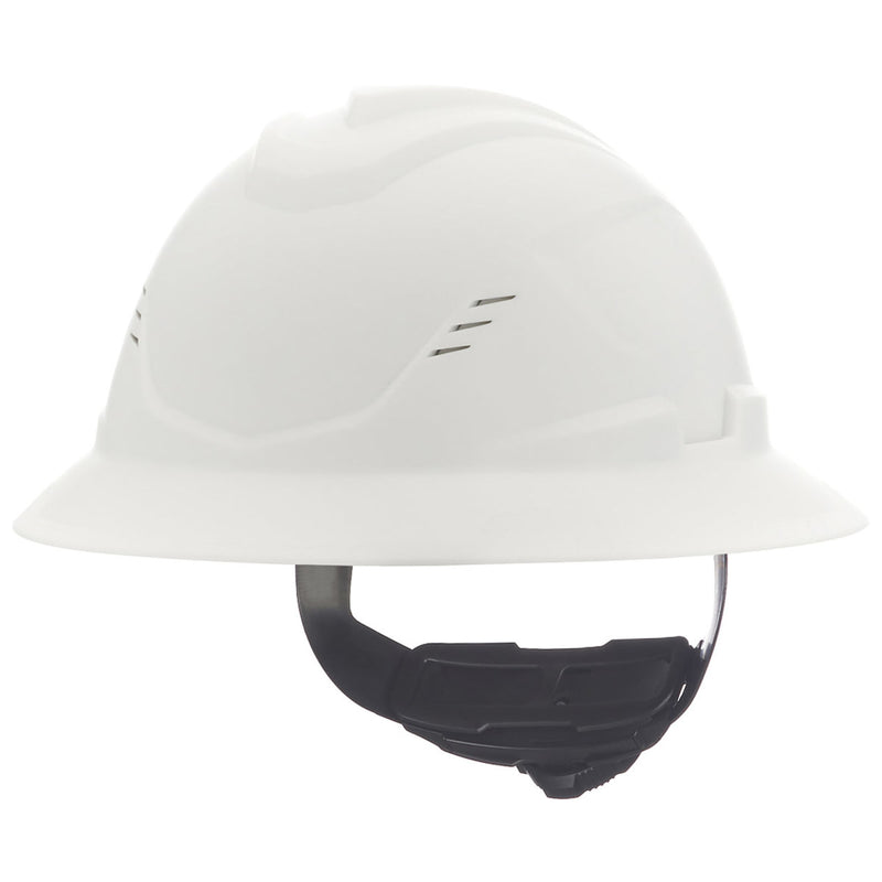 MSA V-Gard C1 Full Brim Vented Hard Hat with Fas-Trac III Suspension, view 13 of 15