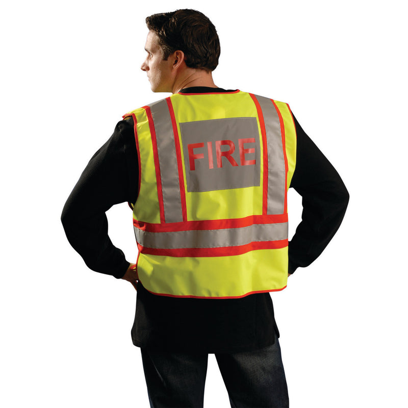 OccuNomix Type P Class 2 Hi-Vis Public Safety Fire Vest, LUX-PSF, view 3 of 5