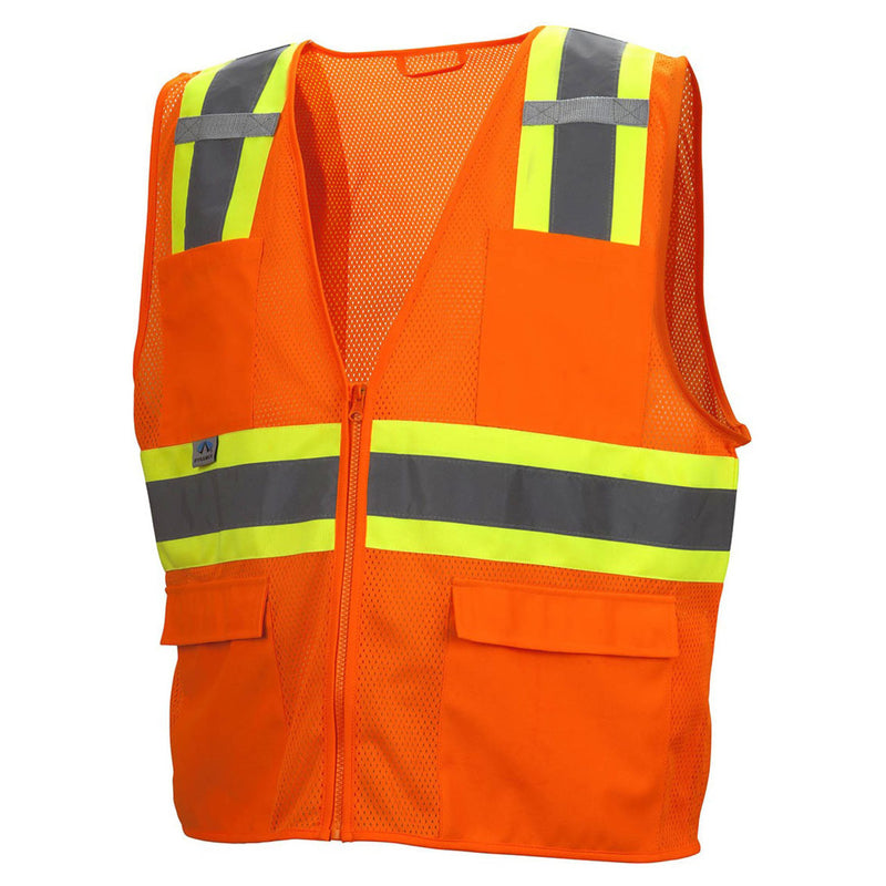 Pyramex RVZ23 Type R Class 2 Hi-Vis Two-Tone Mesh Safety Vest, view 3 of 5