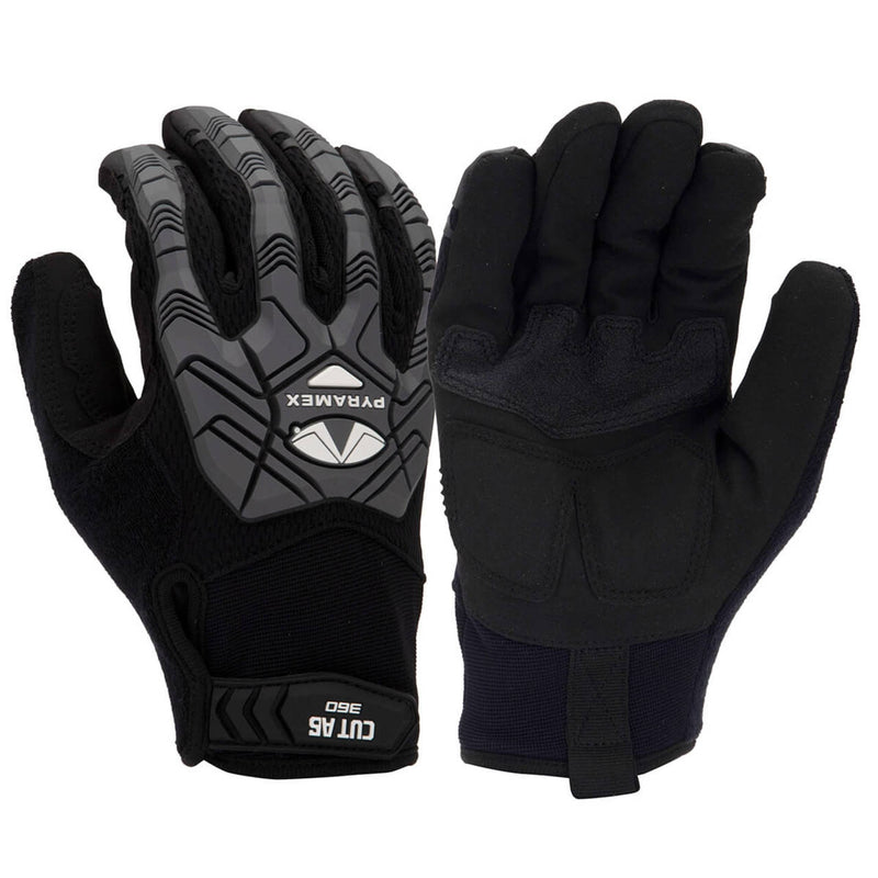 Pyramex GL204CHT Synthetic Leather A6 Cut Impact Gloves, Black, view 1 of 3