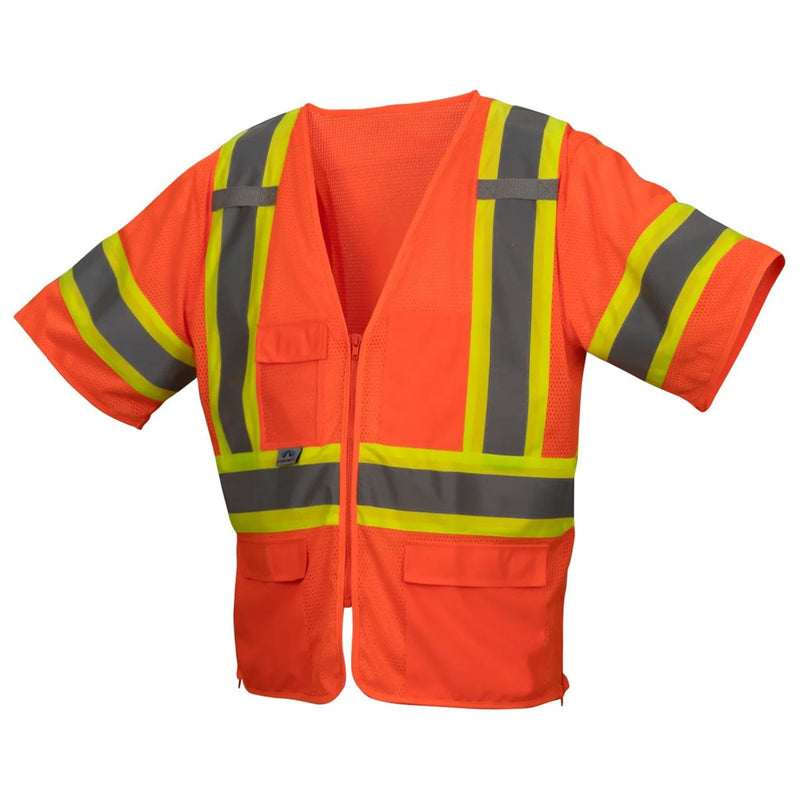 Pyramex RVZ36 Type R Class 3 Hi-Vis Two-Tone Mesh Safety Vest, view 5 of 7