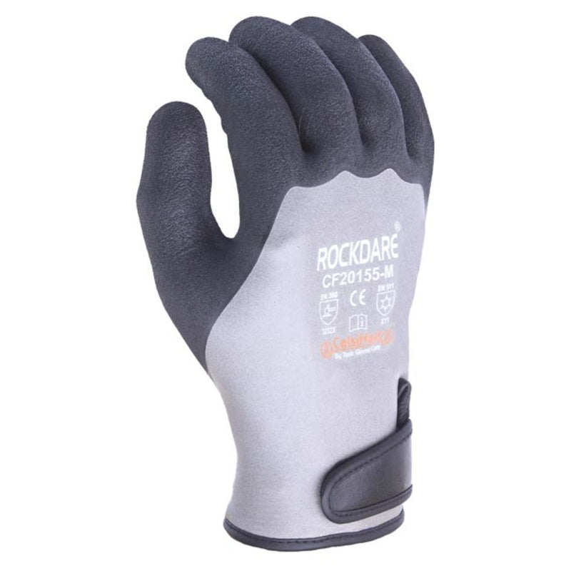 TASK CelsiHeit 13G Insulated Fleece Lined Latex Coated Gloves, Gray - CF20155, view 1 of 3