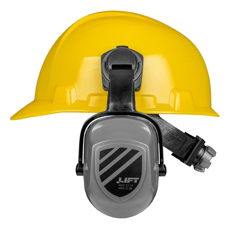 LIFT Cap Mounted Earmuffs, HEP25-22GY, Gray, view 2 of 7