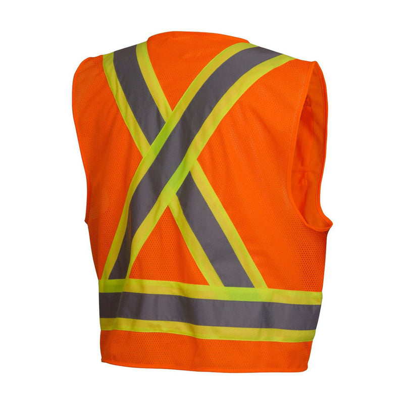 Pyramex RCZ24 Type R Class 2 Hi-Vis Two-Tone X-Back Safety Vest, view 4 of 5