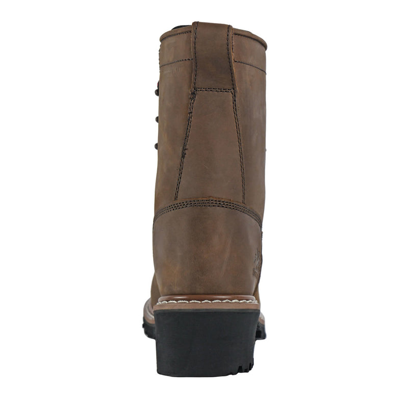 Moxie Trades Women's Mareen 8" Logger Waterproof Composite Toe Boots, MT28028, Brown, view 5 of 8