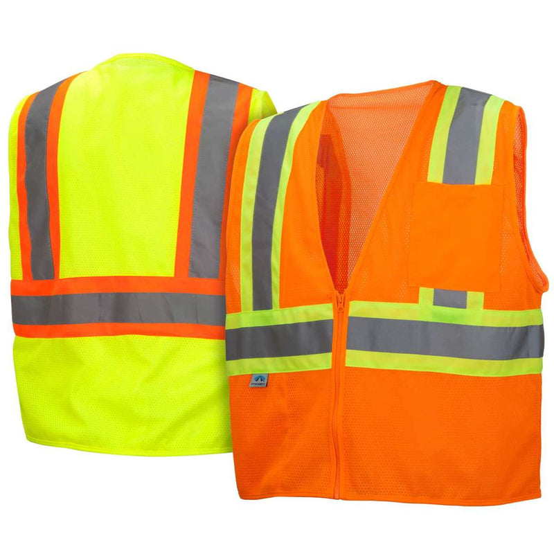 Pyramex RVZ22SE Type R Class 2 Non FR Self Extinguishing Hi-Vis Safety Vest, view 5 of 8