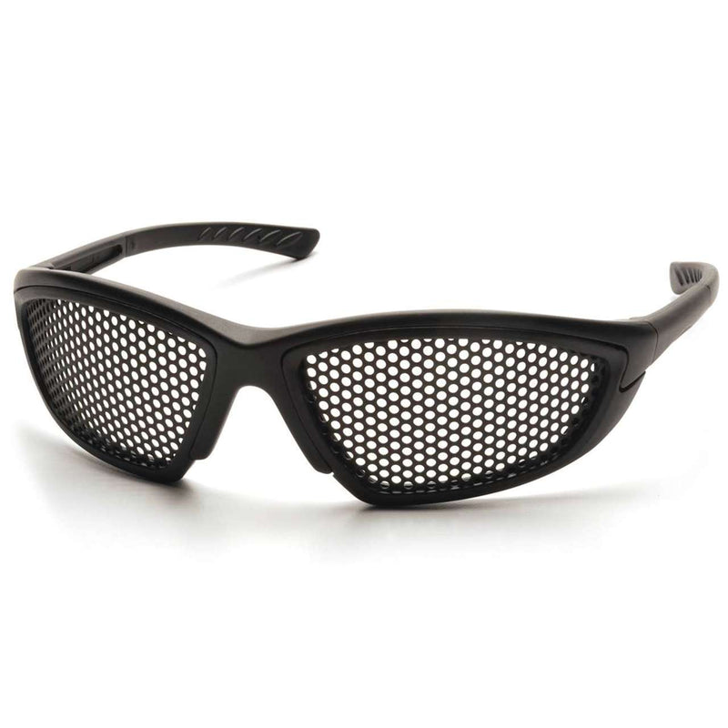 Pyramex Trifecta Safety Glasses, Punched Steel Lens, Black Frame, view 1 of 5