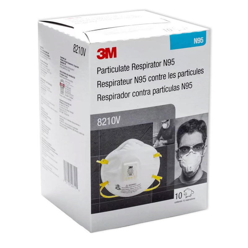 3M N95 Particulate Respirator USA Made, 8210V, White, view 2 of 8