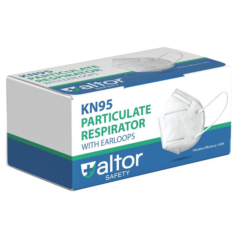 Altor Safety KN95 Respirator 62280, USA Made, White, Box of 20, view 1 of 3