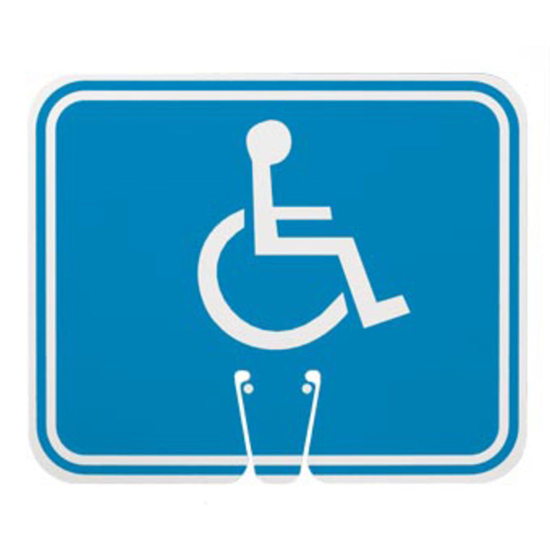 Handicapped, 10.5 x 12.75, Safety Cone Signs, view 1 of 1