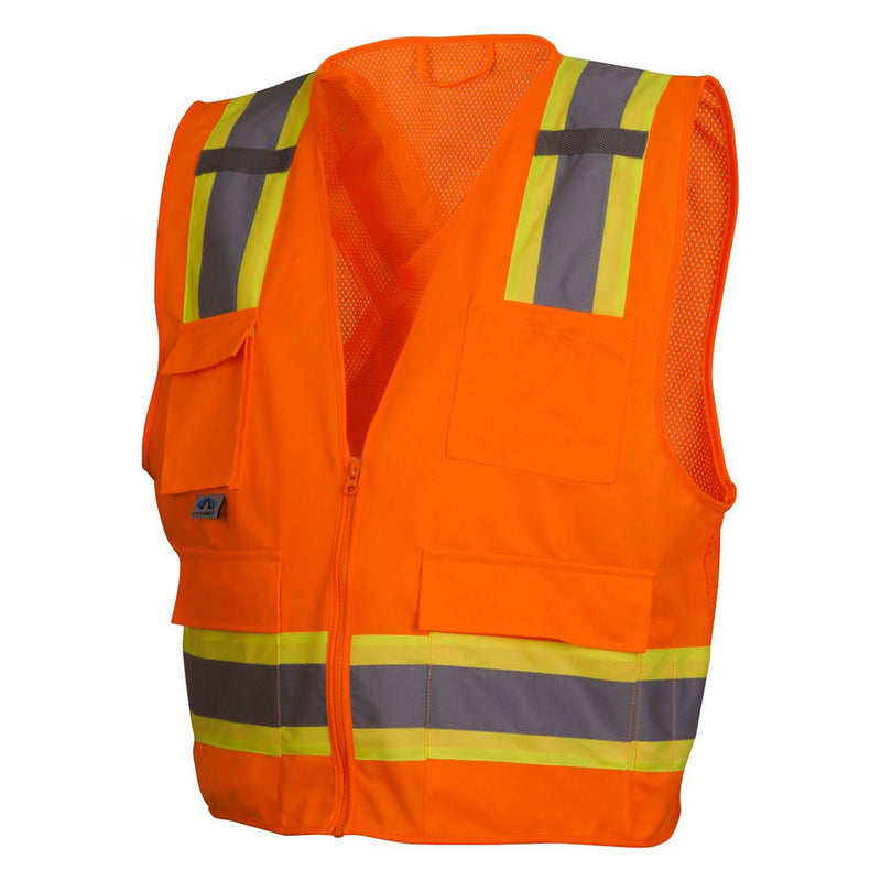 Pyramex RCZ24 Type R Class 2 Hi-Vis Two-Tone X-Back Safety Vest, view 3 of 5