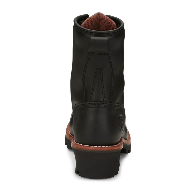 Chippewa Men's Baldor 8" Logger EH Steel Toe Boots, 73020, Black, view 6 of 7