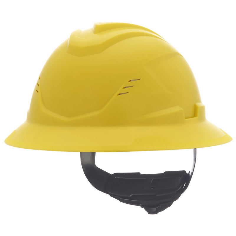 MSA V-Gard C1 Full Brim Vented Hard Hat with Fas-Trac III Suspension, view 8 of 15