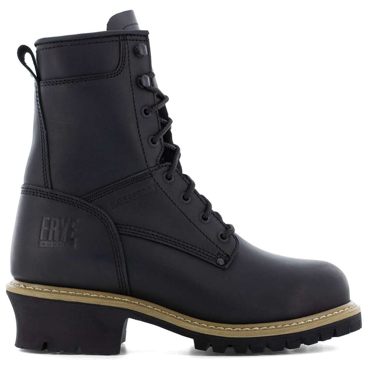 Frye Supply Men's The Safety-Crafted Logger 8" Waterproof EH Composite Toe Boots - FR40201 Frye Supply Men's The Safety-Crafted Logger 8" Waterproof EH Composite Toe Boots - FR40201