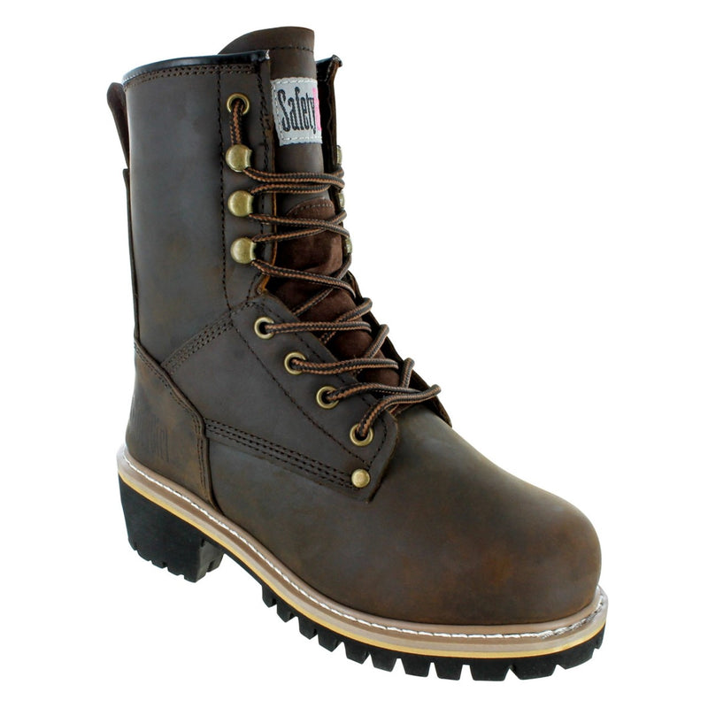 Safety Girl Women's 8" Logger Boots - Dark Brown, view 1 of 9
