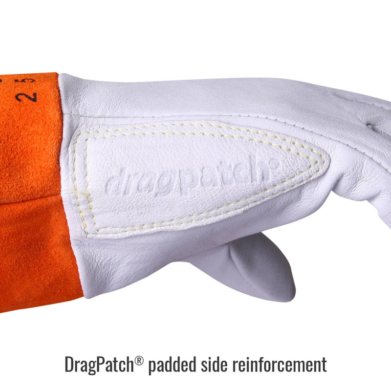 Black Stallion 25K Premium Grain Kidskin TIG Welding Gloves with DragPatch, Natural, view 3 of 5