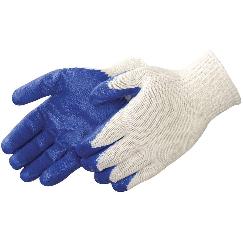 Rugged Blue GL460 Latex Coated Gloves, White/Blue, 12 Pairs, view 1 of 2