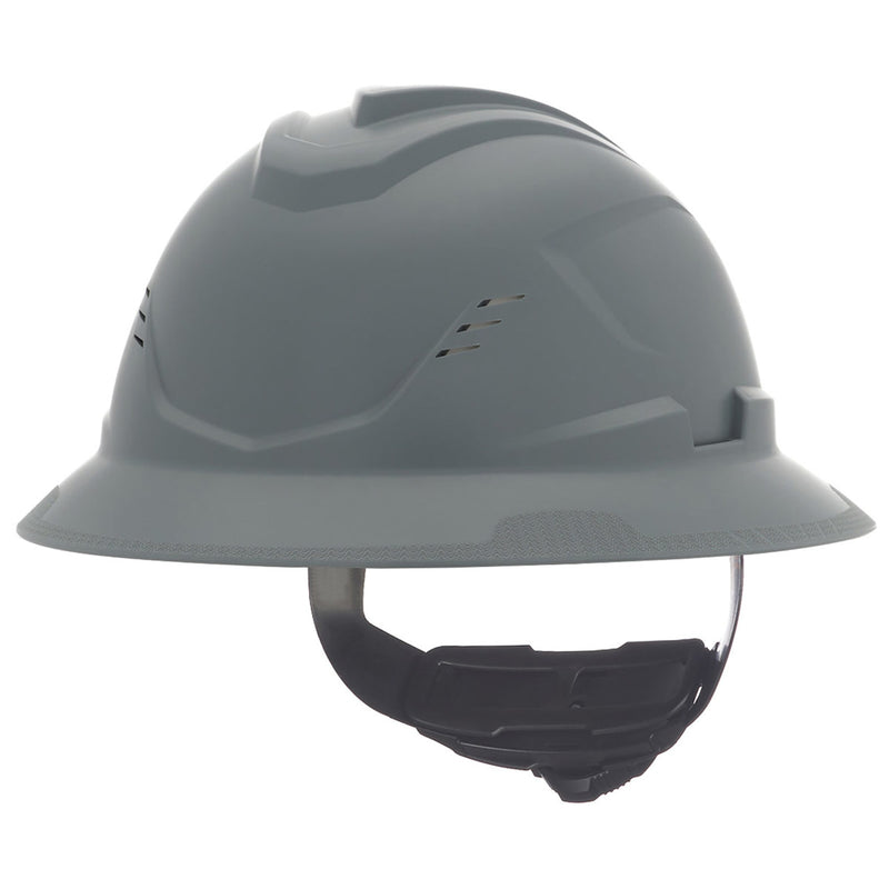 MSA V-Gard C1 Full Brim Vented Hard Hat with Fas-Trac III Suspension, view 14 of 15