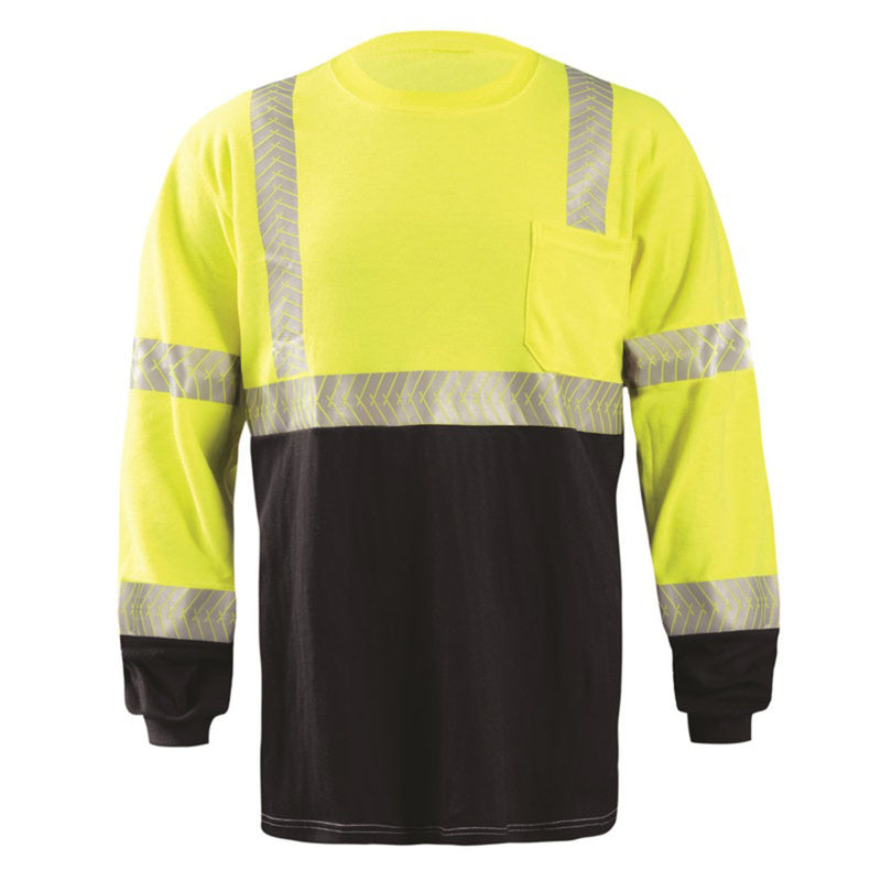 OccuNomix Type R Class 3 Hi-Vis Flame Resistant OCX Tape Long Sleeve T-Shirt, FR-TM2243, view 1 of 2