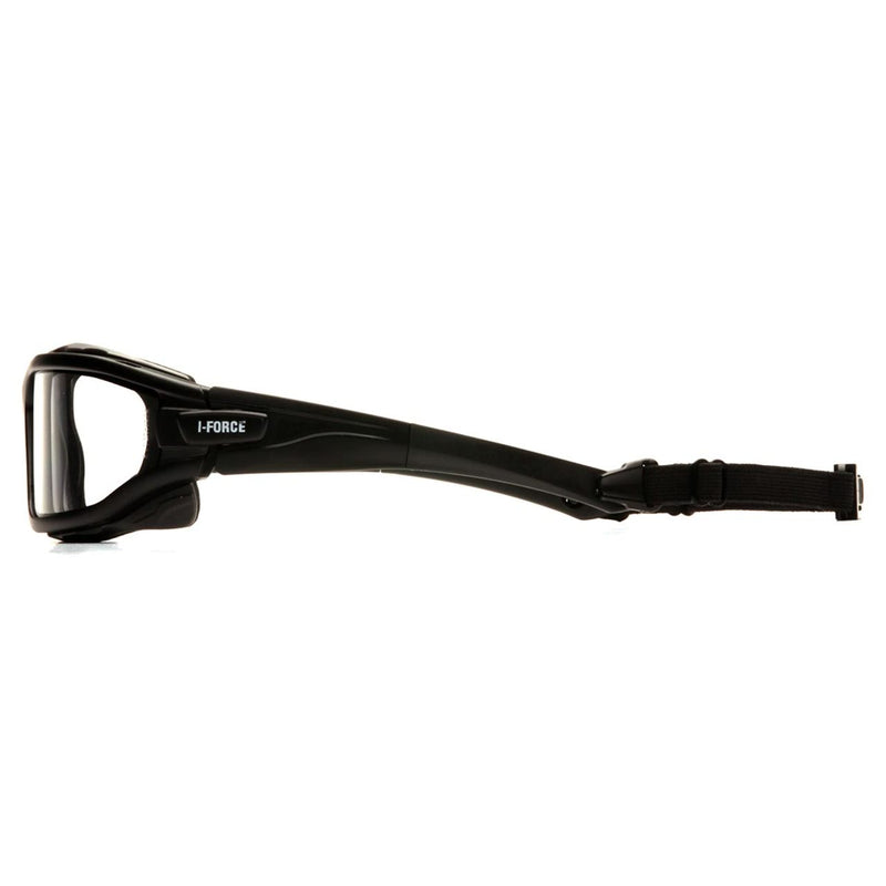 Pyramex I-Force Dual Pane Sealed Safety Glasses, Black Frame/Strap, view 5 of 12