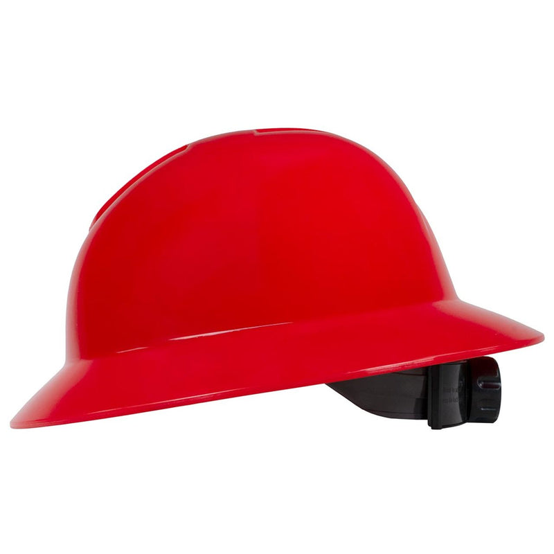 Rugged Blue Defender Full Brim Hard Hat, 6-Point Ratchet Suspension, RBH300, view 19 of 23
