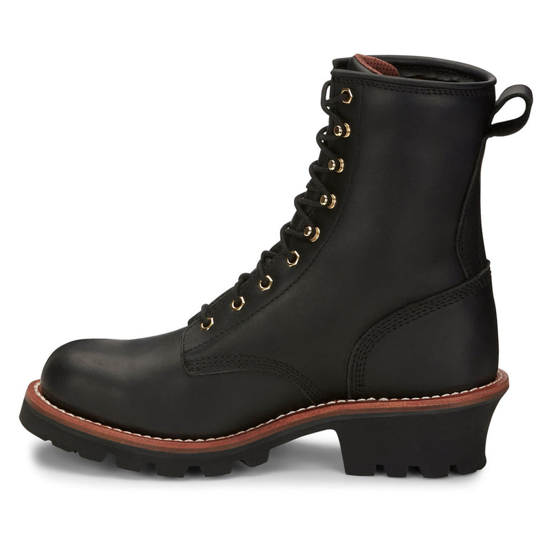 Chippewa Men's Baldor 8" Logger EH Steel Toe Boots, 73020, Black, view 5 of 7