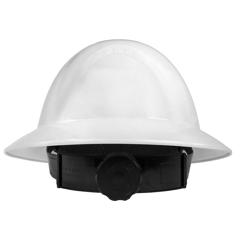 Rugged Blue Defender Full Brim Hard Hat, 6-Point Ratchet Suspension, RBH300, view 4 of 23