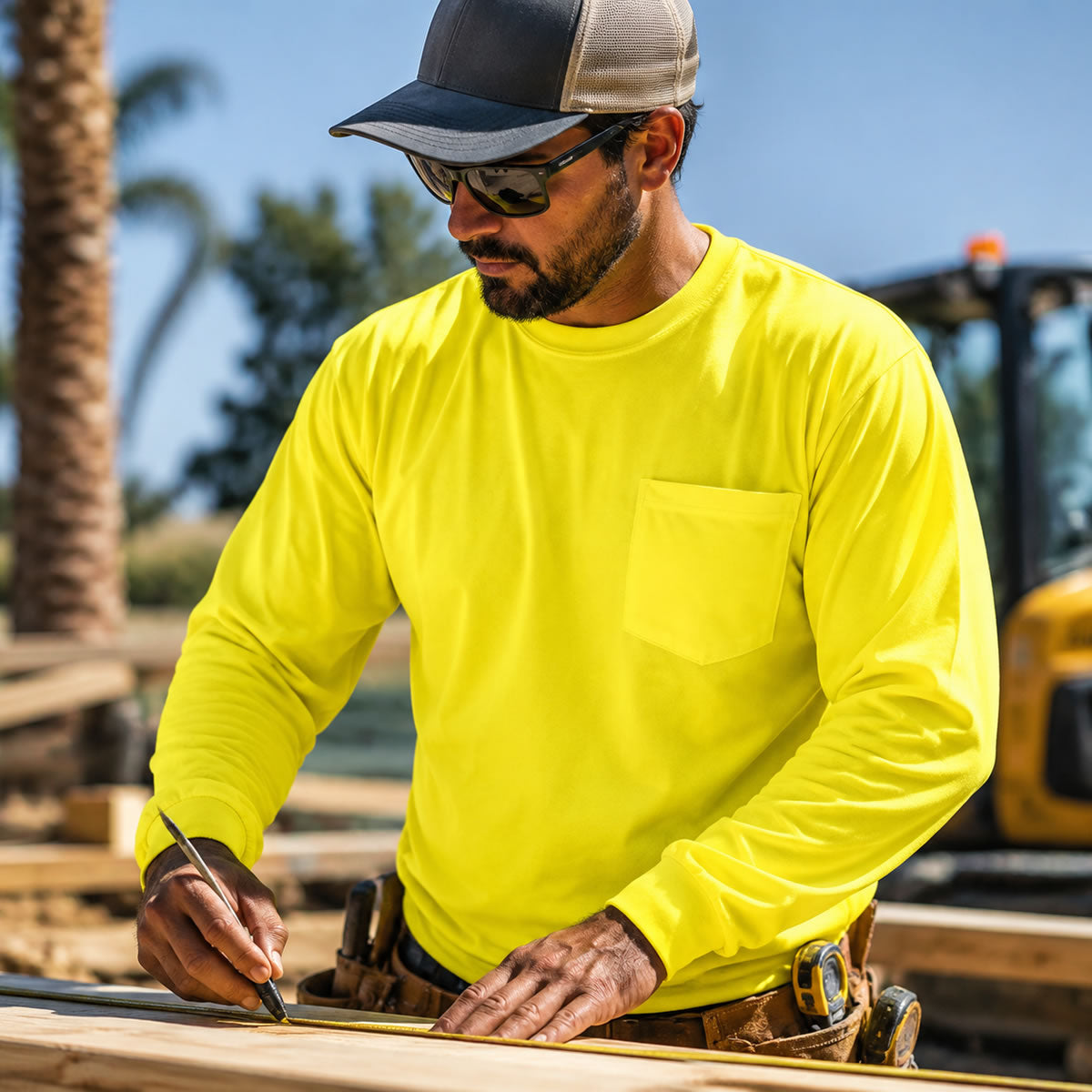 Pyramex RLTS31NS Hi-Vis Long Sleeve T-Shirt