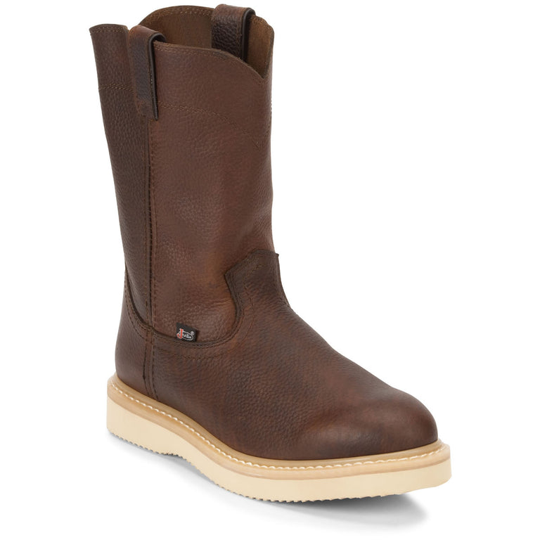 Justin Men's Axe 10" Wellington EH Soft Toe Boots, WK4908, Tan