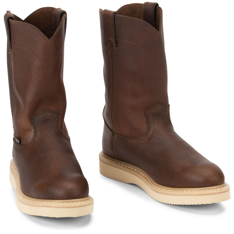 Justin Men's Axe 10" Wellington EH Soft Toe Boots, WK4908, Tan