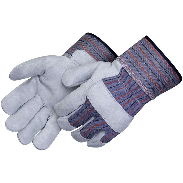 Rugged Blue GL100 Leather Palm Work Gloves