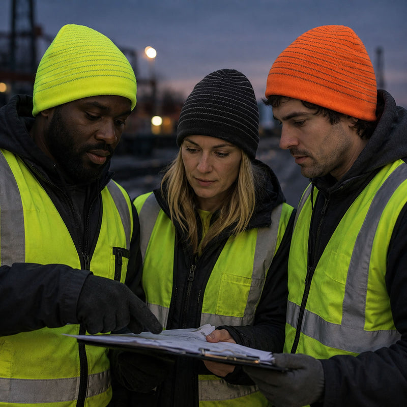 OccuNomix Multi-Banded Reflective Beanie, LUX-MBRB, view 5 of 5