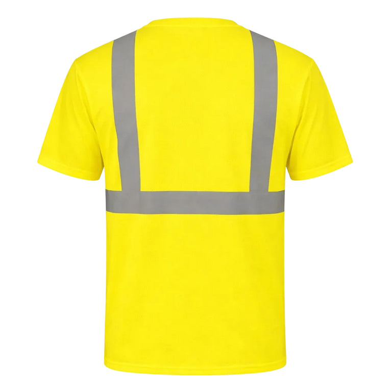 OccuNomix Type R Class 2 Hi-Vis Wicking Birdseye Mesh Short Sleeve T-Shirt, LUX-SSETP2B