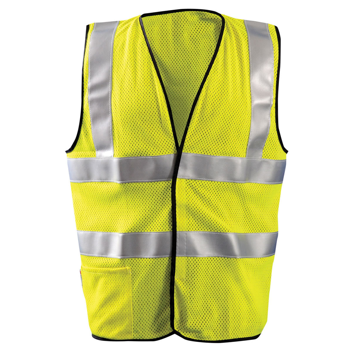 Occunomix Type R Class 2 Hi-Vis Flame Resistant Dual Stripe Mesh Safety Vest, LUX-SSFGCFR