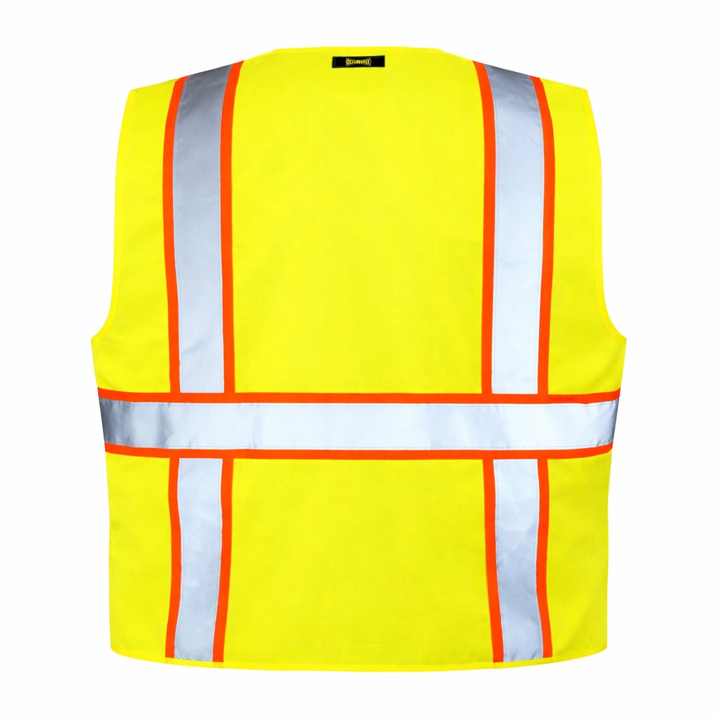 Custom OccuNomix Type R Class 2 Hi-Vis Two-Tone Surveyor Safety Vest, LUX-ATRANS
