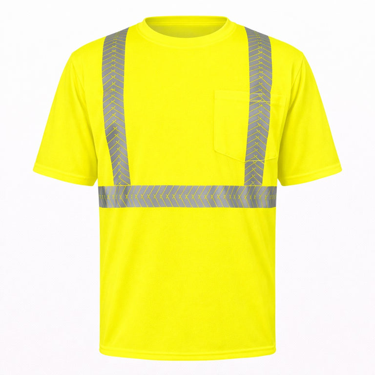 OccuNomix Type R Class 2 Hi-Vis Segmented Tape Short Sleeve T-Shirt, LUX-TSSP2B