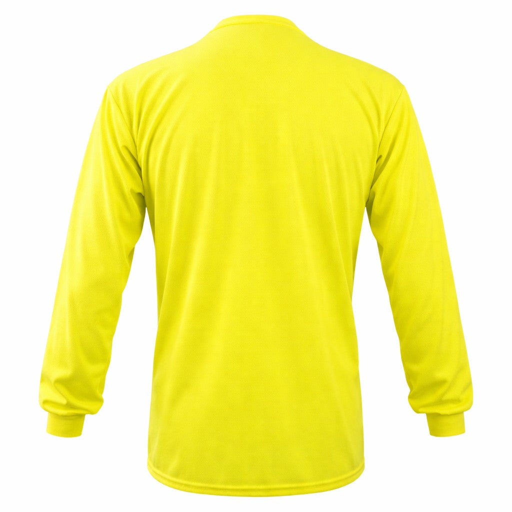 OccuNomix Hi-Vis Birdseye Long Sleeve T-Shirt, LUX-XLSPB