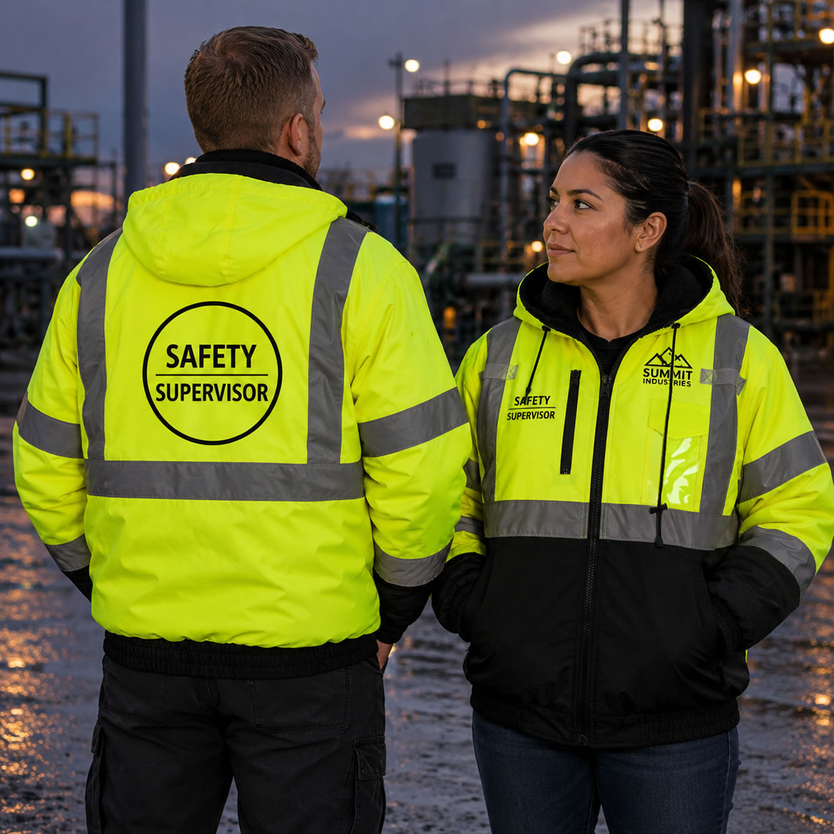 Custom Pyramex RJ31 Type R Class 3 Hi-Vis Waterproof Fleece Lined Jacket