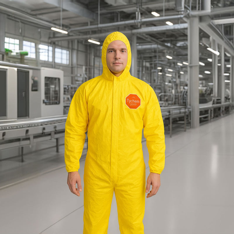 DuPont Tychem 2000 QC122S Protective Coveralls, 25 Pack