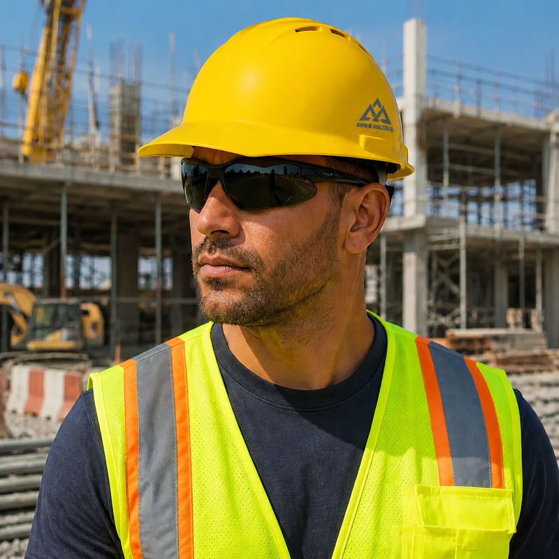 Custom Delta Plus Americana Vented Cap Style Hard Hat, 4-Point Mega Ratchet Suspension
