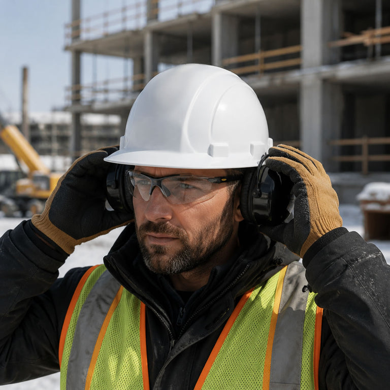 Delta Plus Omega II Full Brim Hard Hat, 6-Point Ratchet Suspension