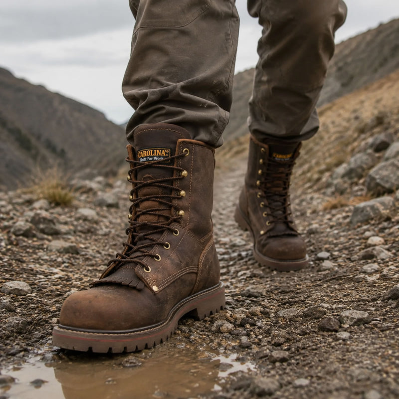 Carolina Men's 28 Series 8" Waterproof EH Soft Toe Boots, CA8028, Kharthoum Cigar, view 7 of 7