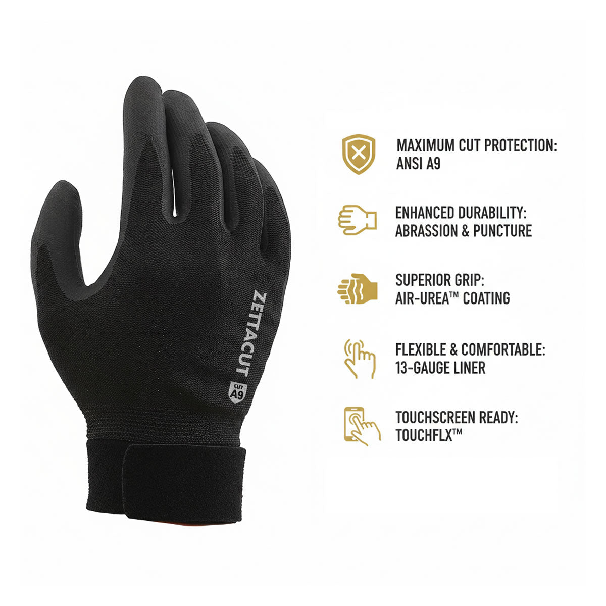ZETTACUT Tactical Cut Resistant Gloves, Z6009B