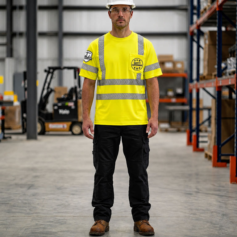 Custom Hi-Vis Short Sleeve T-Shirt, Class 3, LUX-TSSP3B